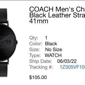 Black men’s coach watch